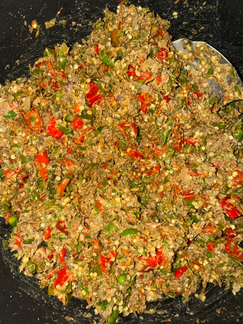 Tekstur sebenar Sambel Ketuk Jowo